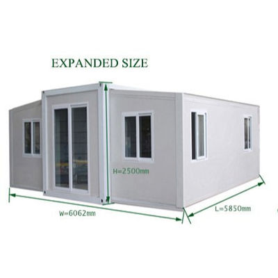 Stahl Sandwich Panel Erweiterbares Containerhaus zum Wohnen in Weiß/Grau/Schwarz