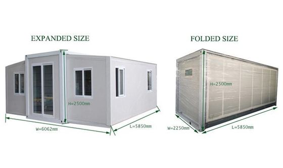 Hotel Container Home 20ft Erweiterbares Haus mit galvanisiertem Stahlrahmen