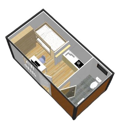 Leicht zu montieren Lowes Prefab Home Kits Haus IBOXB Vorgefertigte Häuser PVC Schiebefenster