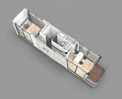 Prefab Space Capsule Villahaus mit geschweißtem Stahlrahmen