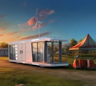 Prefab Space Capsule Villahaus mit geschweißtem Stahlrahmen