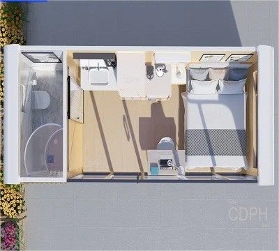 Individuell gestaltetes modernes Mobilbauwerk aus Stahl Apple Cabin Portable House