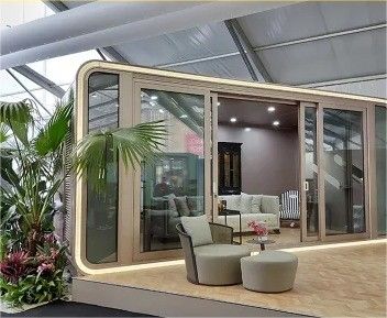 Individuell gestaltetes modernes Mobilbauwerk aus Stahl Apple Cabin Portable House