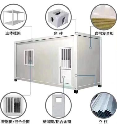 Flatpack Containerhaus mit MGO-Blattboden robust Wetterbeständig