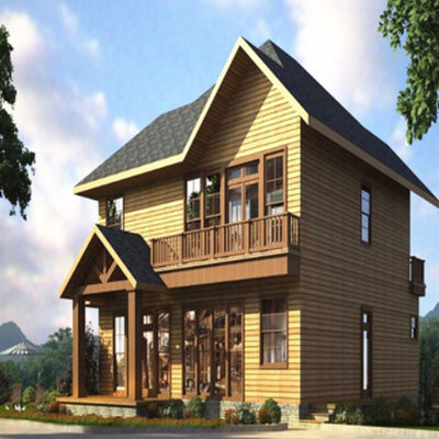 Luxusvorgefertigtes Villahaus aus Leichtstahl in Weiß / Grau / Schwarz