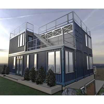 Maßgeschneidertes, farblich erweiterbares Containerhaus mit Leichtstahlrahmen und -konstruktion