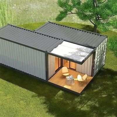 Maßgeschneidertes, farblich erweiterbares Containerhaus mit Leichtstahlrahmen und -konstruktion