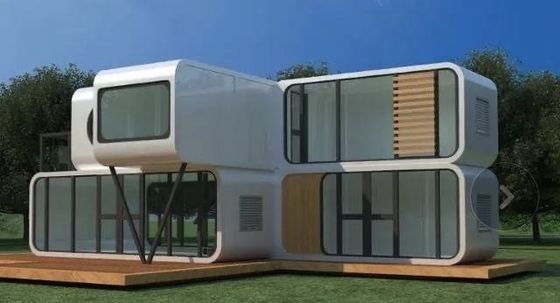 Leichtes Stahlkonstruktionsrahmen zusammengebaut Fettpack Containerhaus für umweltfreundliches Leben