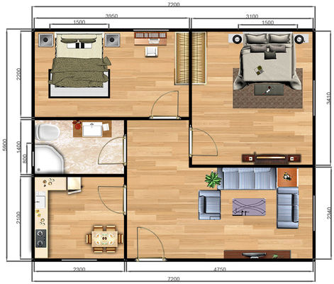 20ft 3 in 1 Klappmobile-Homes perfekt für Hotel-Booth-Anwendungen