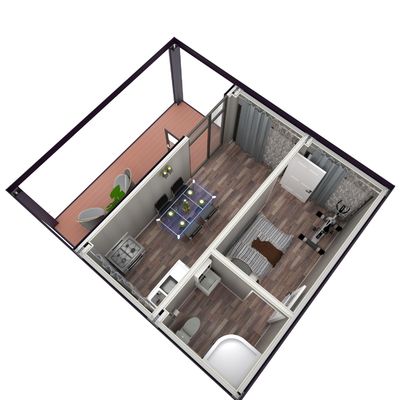 20-40 ft erweiterbares Containerhaus Vorgefertigte Häuser mit Badezimmer Küche