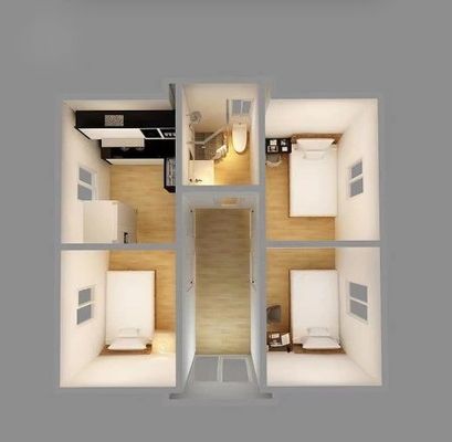 Vorgefertigtes Haus für 20 Fuß 40 Fuß Erweiterbares Klappbau