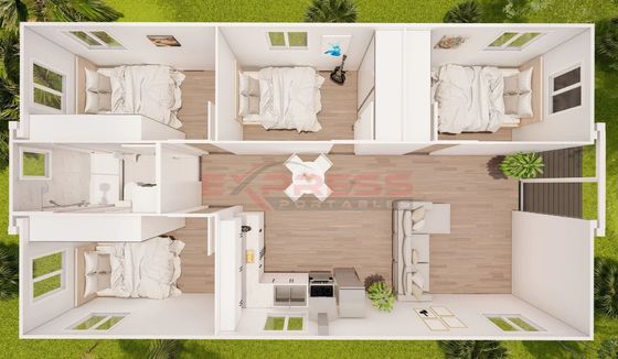 Vorgefertigtes Haus für 20 Fuß 40 Fuß Erweiterbares Klappbau