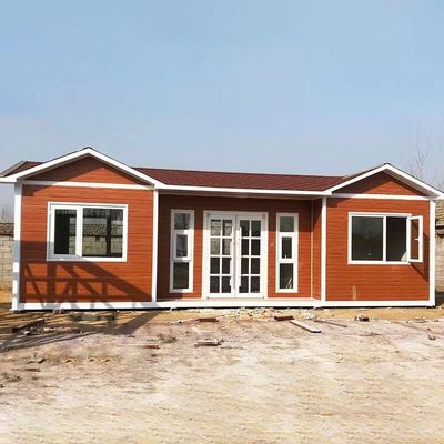 Holz Kleines Haus in Weiß / Grau / Schwarz mit 18mm MgO-Boden