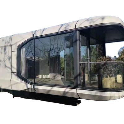 Leichtes Stahl-Vorgefertigtes Haus Tragbares Vorgefertigtes Luxus-Weltraumkapselcontainer