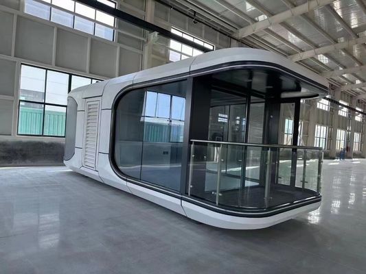 Leichtes Stahl-Vorgefertigtes Haus Tragbares Vorgefertigtes Luxus-Weltraumkapselcontainer