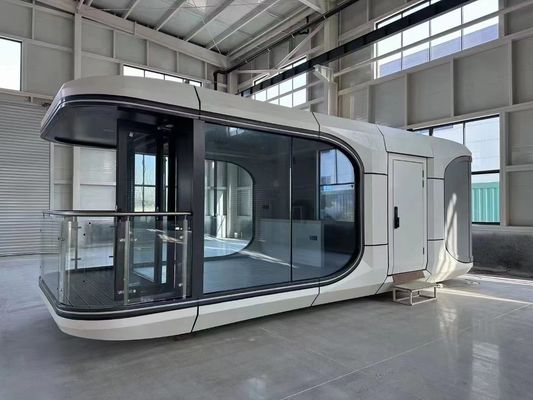 Leichtes Stahl-Vorgefertigtes Haus Tragbares Vorgefertigtes Luxus-Weltraumkapselcontainer