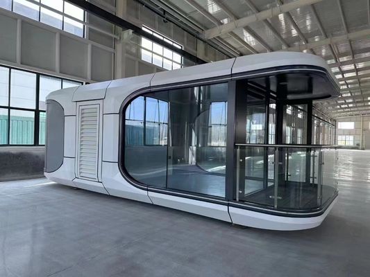 Leichtes Stahl-Vorgefertigtes Haus Tragbares Vorgefertigtes Luxus-Weltraumkapselcontainer
