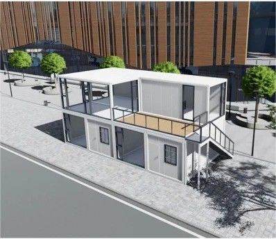 Home Office Technologie Containerhaus mit geschweißtem Stahlrahmen