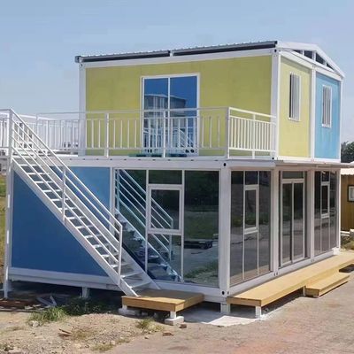 Stahltür Mobilhaus Modularhaus Vorgefertigter Behälter mit Glasvorhang