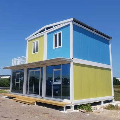 Stahltür Mobilhaus Modularhaus Vorgefertigter Behälter mit Glasvorhang