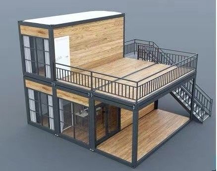 Komfortable Wohnfläche 20ft 40ft Stahlrahmen Containerhaus mit abnehmbarem Design