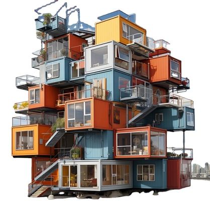 Einfache Montage vorgefertigtes abnehmbares Containerhaus mit leichter Stahlstruktur Wand