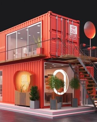 Einfach zu montieren Trennbares Containerhaus mit leichter Stahlstruktur Wand 20ft oder 40ft