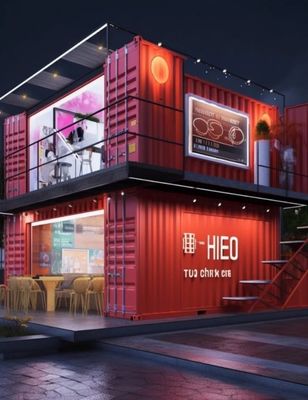 Einfache Montage vorgefertigtes abnehmbares Containerhaus mit leichter Stahlstruktur Wand