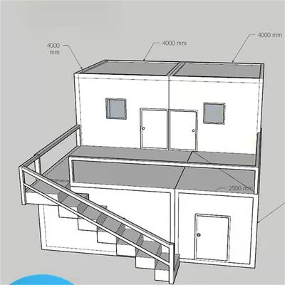 20ft / 40ft vorgefertigte Flat Pack Vorgefertigte Häuser für REACHTOP Modular