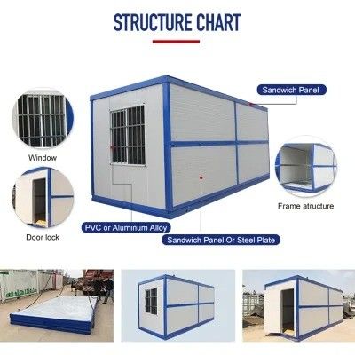 Stahltür Wohncontainerhaus für kleine Häuser und Wohnzimmer im Klapphaus