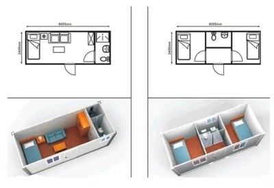 Mehrzweck-Wohncontainerhaus mit Klappbau und Aluminiumfenster