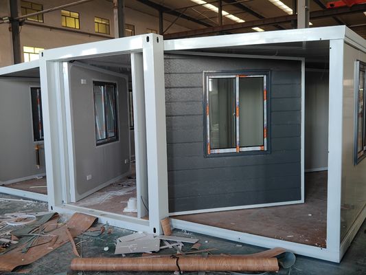 Erweiterbare Container 40ft Luxus mobile Villa mit 3 Schlafzimmern PVC Schiebefenster