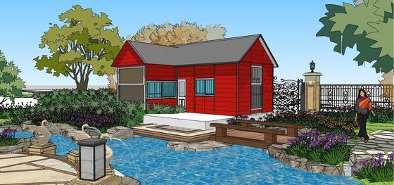 Stahlkonstruktion Modular 40ft Flat Pack Shipping Container Villahaus für Endkäufer