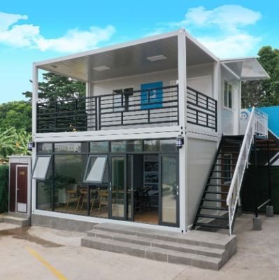 20ft 40ft Leichtstahl Flat Pack Container Fertighaus für zwei Schichten Wohnung