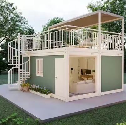 20ft 40ft Leichtstahl Flat Pack Container Fertighaus für zwei Schichten Wohnung